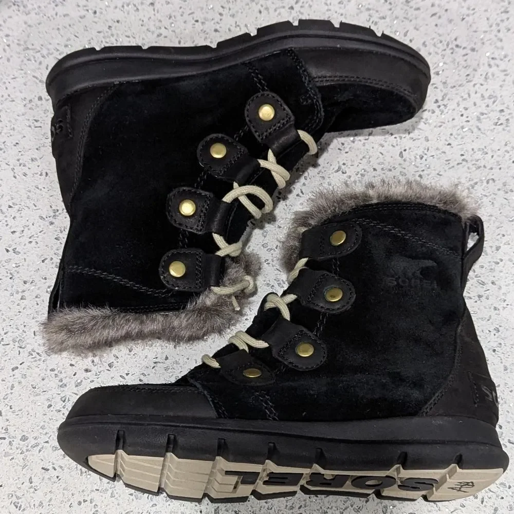 Sorel Explorer Joan Suede Boots Waterproof Snow Winter Cozy Women's Size 5 36